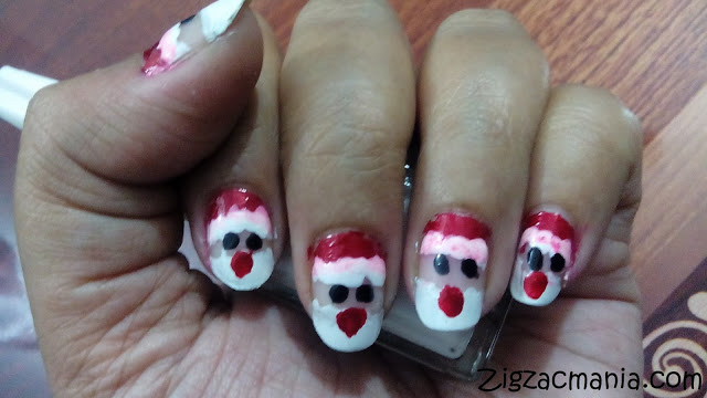 Santa (Christmas) Inspired Nail Art