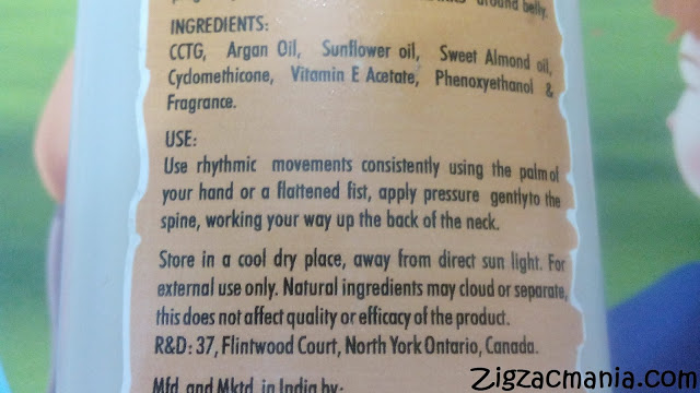 Oil for stretch marks