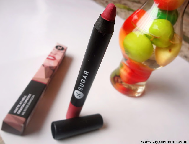Sugar Cosmetics Matte As Hell Crayon Lipstick Rose Dawson Review