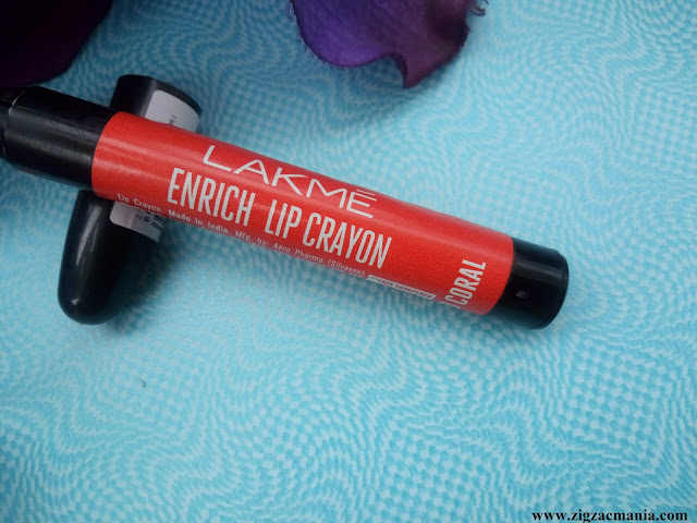 Lakme Enrich Lip Crayon Candid Coral (03)| Review & Swatches 
