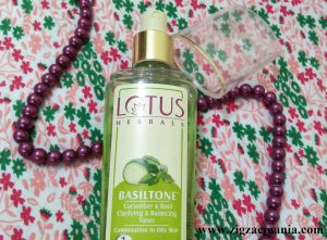 Lotus Herbals Basiltone Toner (Cucumber & Basil) Review
