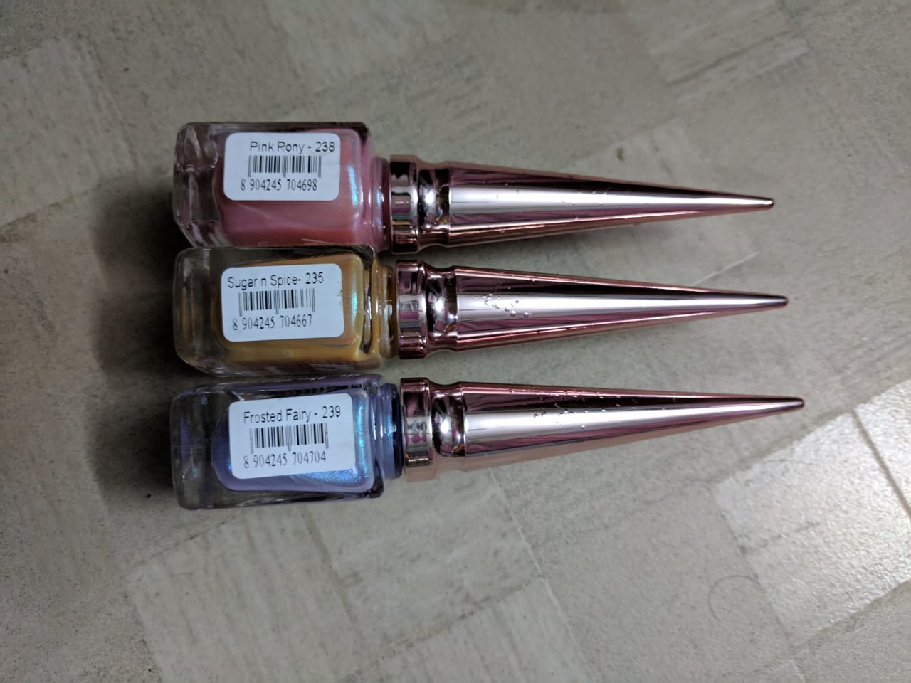 Nykaa Unicorn Potion Nail Enamel Review & Swatches| Frosted fairy, Sugar n spice, Pink peo