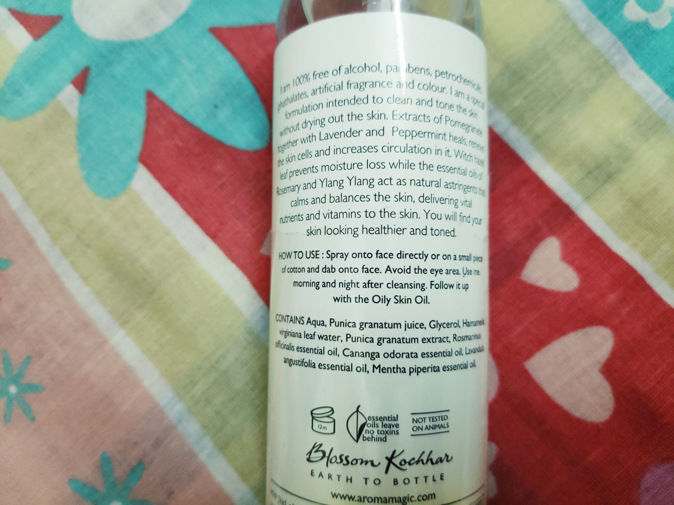 Blossom Kochhar Aroma Magic Aromatic Skin Toner| Review