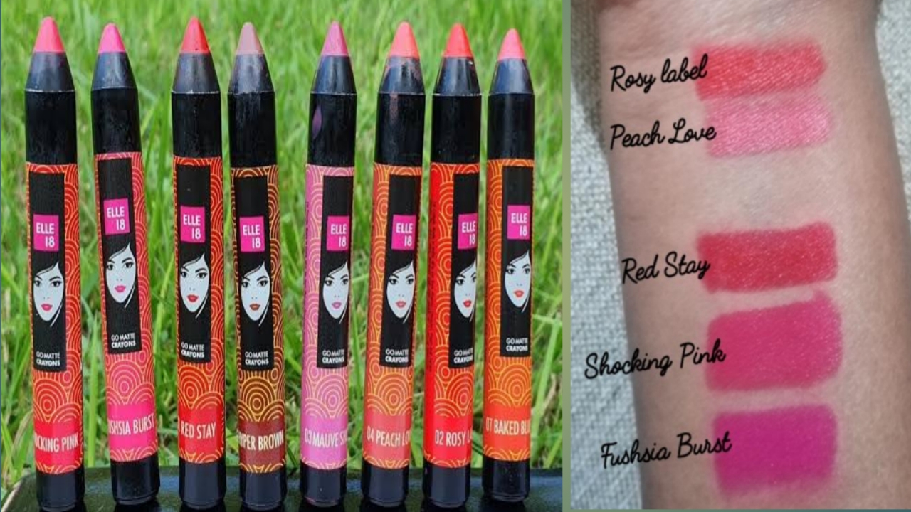 Elle 18 Go Matte Lip Crayon (All shades)| Review & Swatches