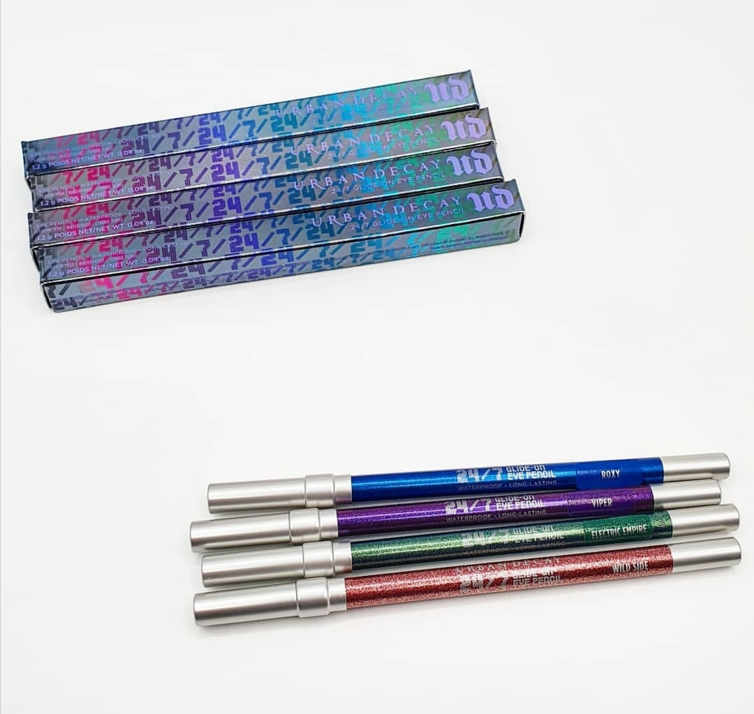 Urban Decay Sparkle Out Loud 24/7 Glide-On Eye Pencil (Wild Side, Electric Empire,Viper & Roxy)|Review & Swatches