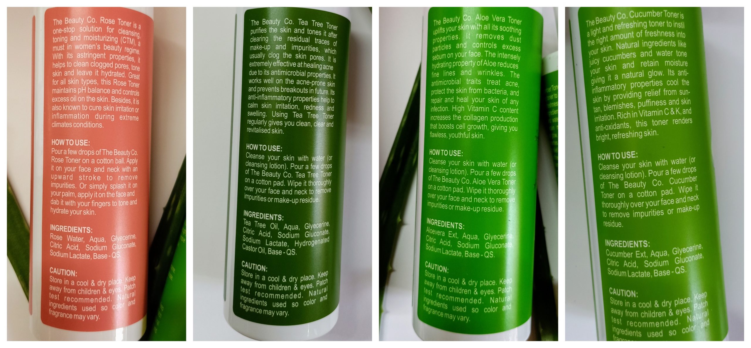 The Beauty Co Toner (Rose, Aloe Vera, Cucumber & Tea Tree)| Review