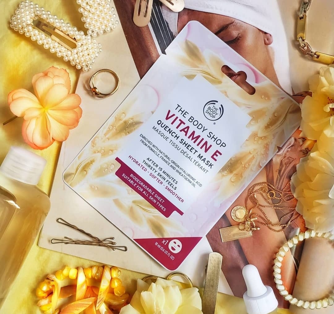 The Body Shop Vitamin E Quench Sheet Mask| Review