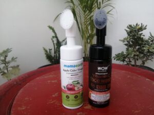 WOW Vitamin C Vs MamaEarth Apple Cider Vinegar Foaming Face Wash