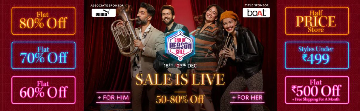 Have multiple weddings to attend Shop classic Wedding Outfits from Myntra's EORS sale
