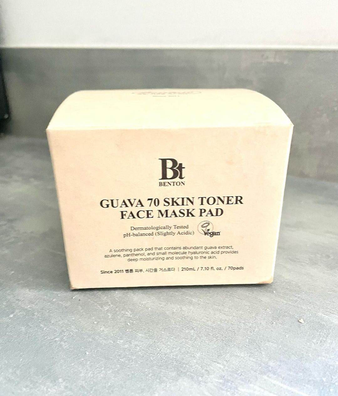 Benton Guava 70 Skin Toner Face Mask Pad| Review