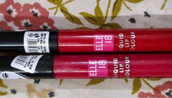 Elle-18 Liquid Lip Color (Rhubarb Red and Pink Blossom) | Review