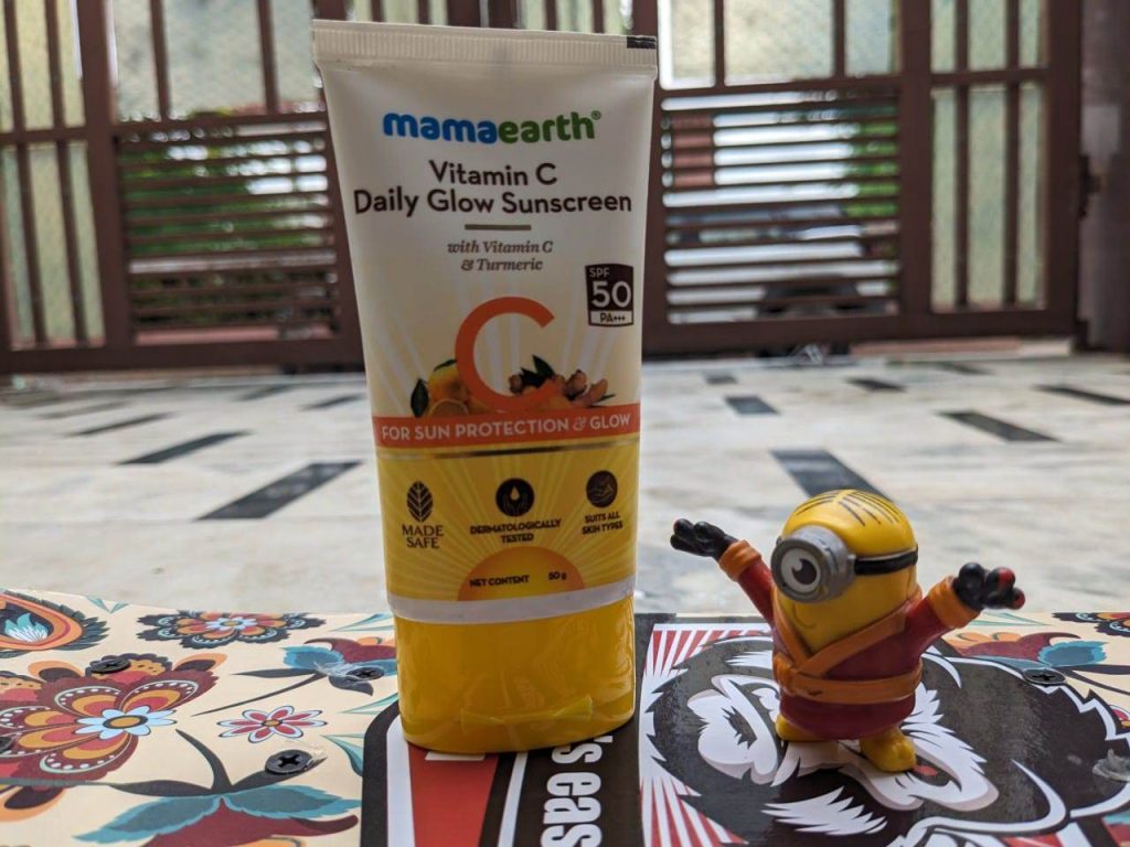 Mamaearth Vitamin C Daily Glow Sunscreen SPF 50 PA+++ with Vitamin C & Turmeric| Review