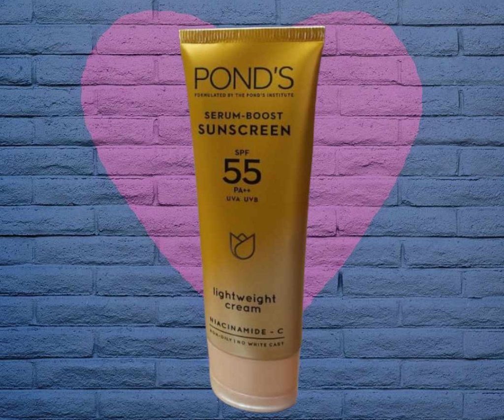 Ponds Serum Boost Sunscreen Cream SPF 55| Review