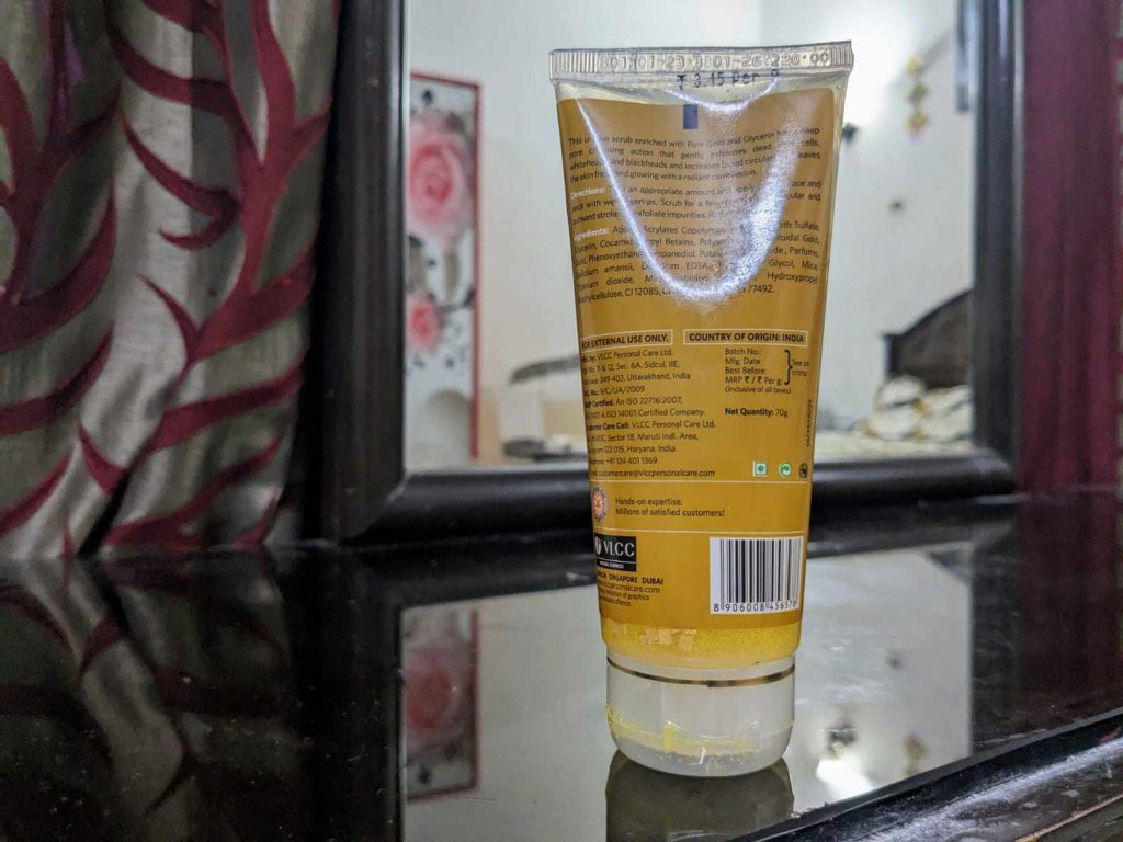 VLCC Gold Scrub With Gold Leaf| Review