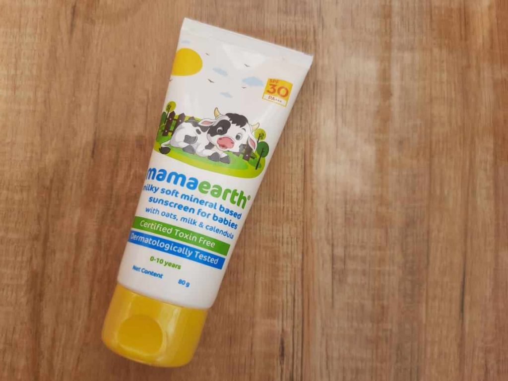 Mamaearth Milky Soft Mineral Based Sunscreen SPF 30 PA+++For Babies| Review